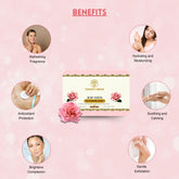 Vagad’s Herbal Rose Water Soap – Gentle Hydrating Cleanser with Natural Rose Extracts | Floral Fragrance & Moisturizing Formula | For Soft, Radiant Skin | Paraben-Free & Cruelty-Free - 125gm (Pack of 3)